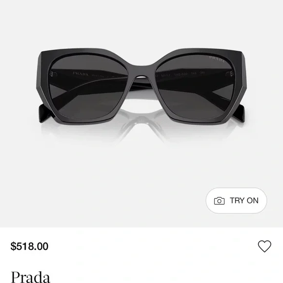 Prada Glossy Black Cat-Eye Sunglasses - Picture 12 of 15